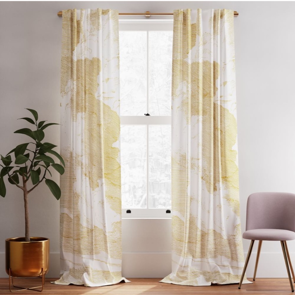 West Elm luxury curtains (set of 2)